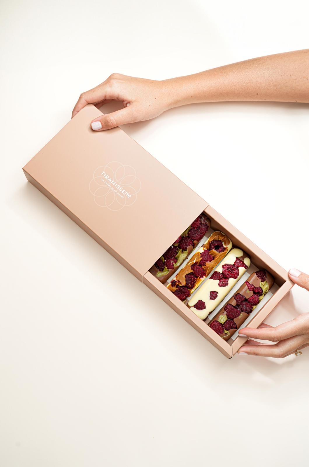 Box de 5 tablettes choco-framboises