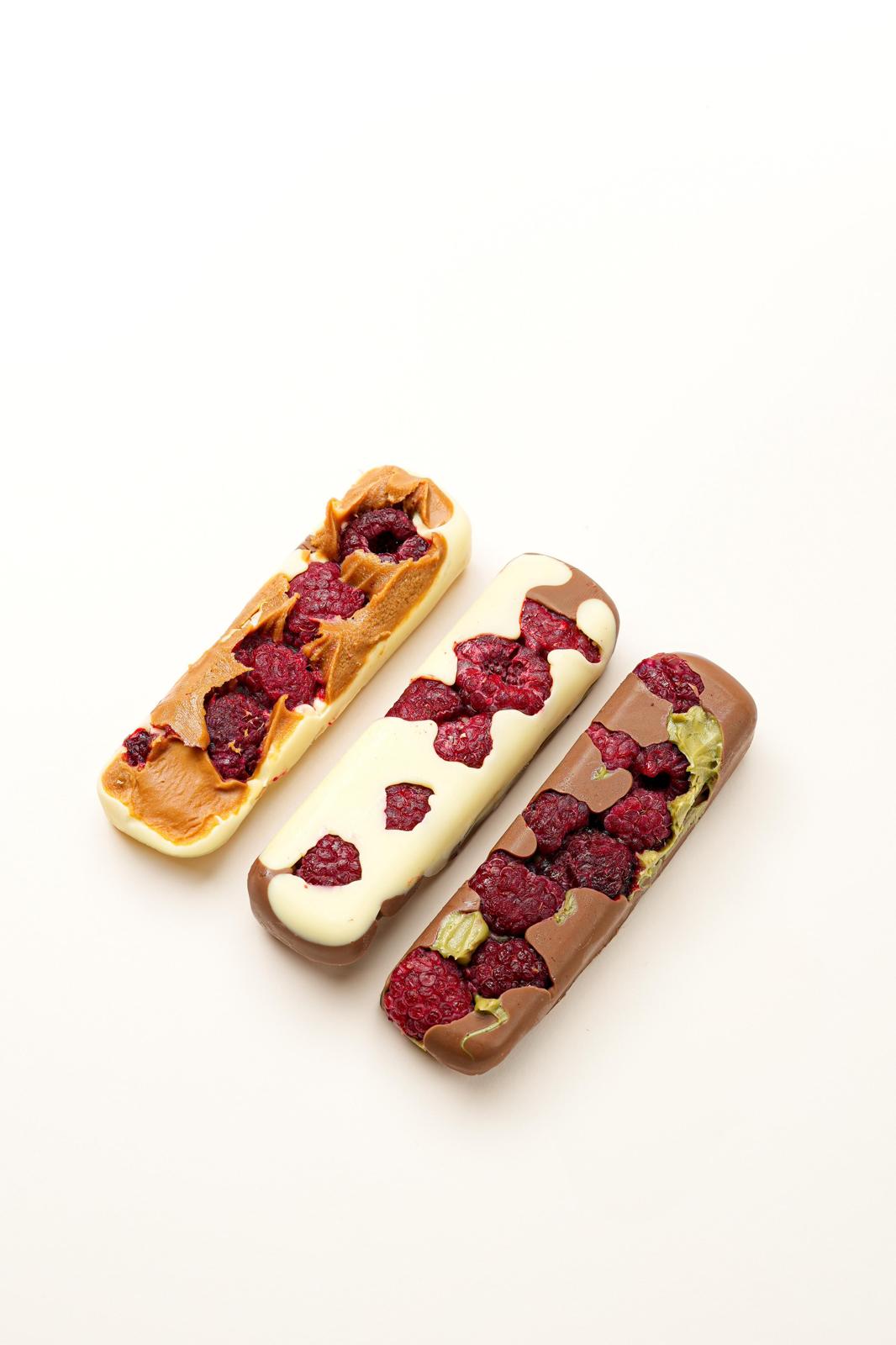 Box de 5 tablettes choco-framboises