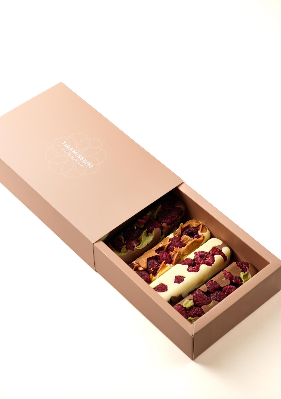 Box de 5 tablettes choco-framboises