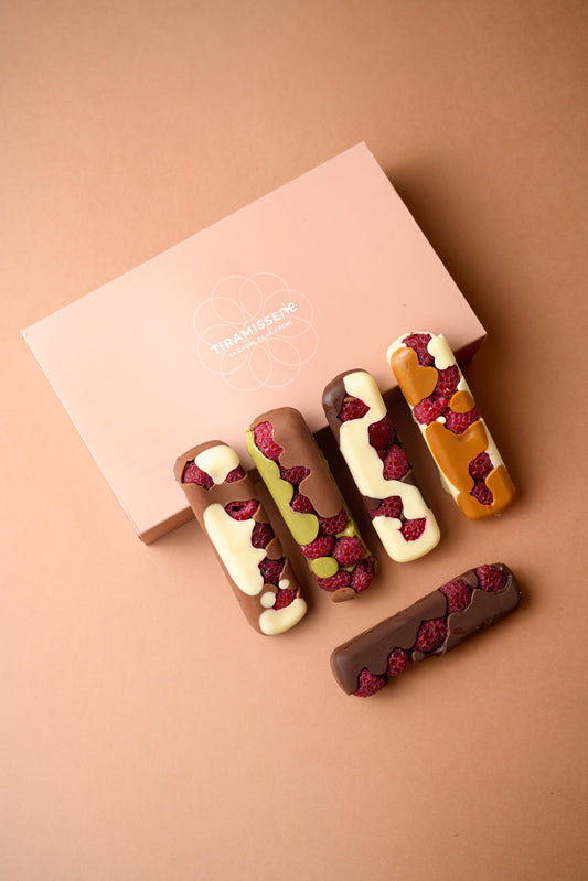 Box de 5 tablettes choco-framboises